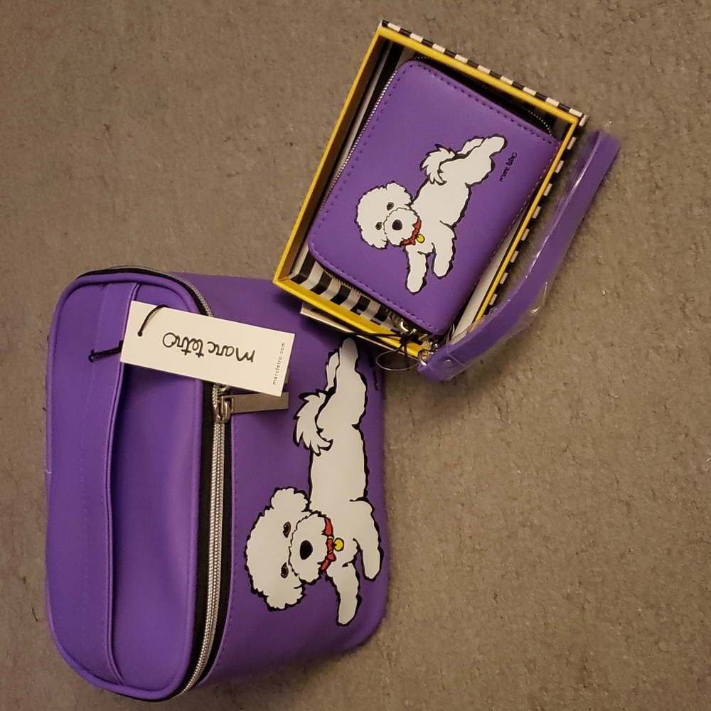 Marc Tetro Bichon Dog Pouch Wallet SET